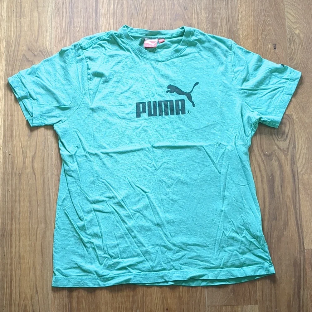 Green Puma Shirt Vintage Large - Picture 1 of 5
